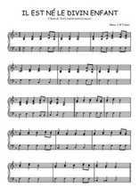 Téléchargez l'arrangement pour piano de la partition de noel-il-est-ne-le-divin-enfant en PDF